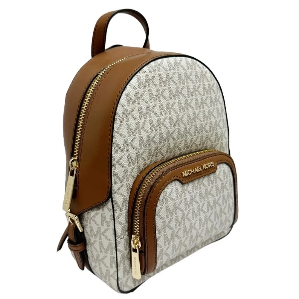 Michael Kors Jaycee XS Mini Convertible Zip Pocket Backpack Crossbody Vanilla